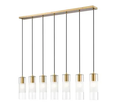Z-Lite Alton Seven Light Linear Chandelier in Modern Gold – 824P-7L-MGLD