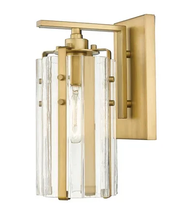 Z-Lite Alverton One Light Wall Sconce in Rubbed Brass – 3036-1S-RB