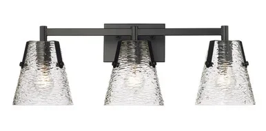 Z-Lite Analia Three Light Vanity in Matte Black – 1101-3V-MB