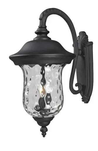Z-Lite Armstrong Three Light Outdoor Wall Light in Black – 534B-BK