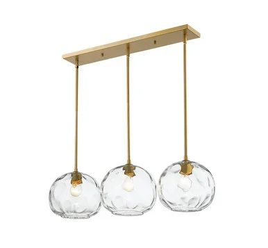Z-Lite Chloe Three Light Linear Chandelier in Olde Brass – 490P10-3L-OBR