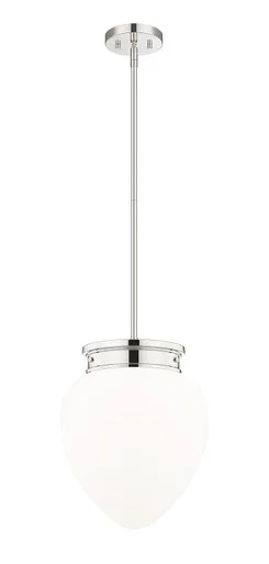 Z-Lite Gideon One Light Pendant in Polished Nickel – 1945P12-PN