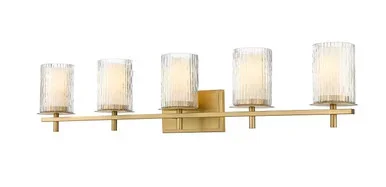 Z-Lite Grayson Five Light Vanity in Modern Gold – 1949-5V-MGLD