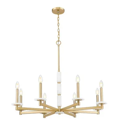 Z-Lite Kaden Eight Light Chandelier in Modern Gold – 3045-8MGLD