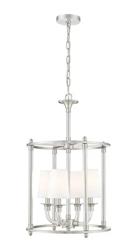 Z-Lite Katerina Four Light Chandelier in Brushed Nickel – 1950-4C-BN