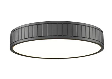 Z-Lite Madison LED Flush Mount in Matte Black – 1005F16-MB-LED