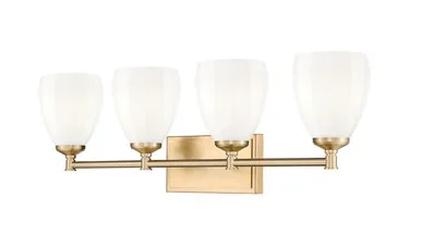 Z-Lite Oren Four Light Vanity in Modern Gold – 7004-4V-MGLD