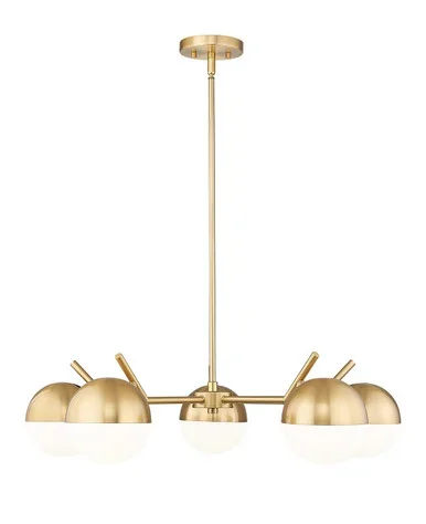 Z-Lite Realm Sphere Five Light Chandelier in Modern Gold – 7517-5MGLD