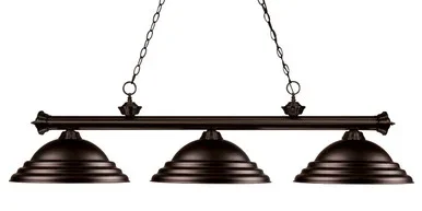 Z-Lite Riviera Three Light Billiard in Bronze – 200-3BRZ-SBRZ