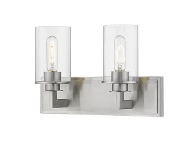 Z-Lite Savannah Two Light Vanity in Brushed Nickel – 462-2V-BN