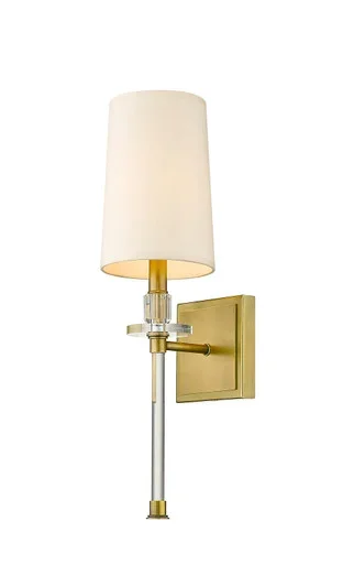 Z-Lite Sophia One Light Wall Sconce in Rubbed Brass – 803-1S-RB