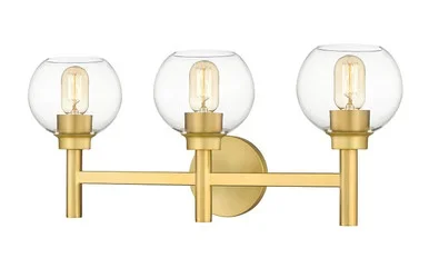 Z-Lite Sutton Three Light Vanity in Brushed Gold – 7502-3V-BG