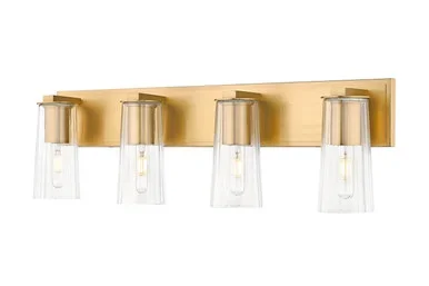 Z-Lite Titus Four Light Vanity in Modern Gold – 826-4V-MGLD
