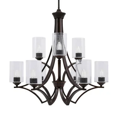 Zilo Nine Light Chandelier (569-DG-300)