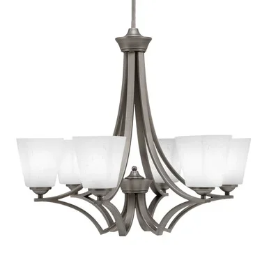 Zilo Six Light Chandelier (566-GP-460)
