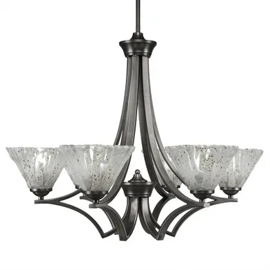 Zilo Six Light Chandelier (566-GP-7195)