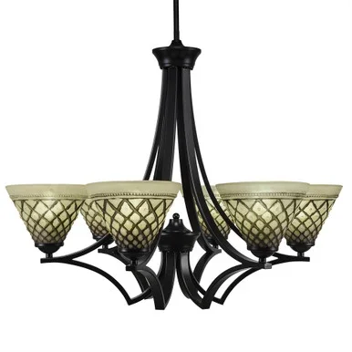 Zilo Six Light Chandelier (566-MB-7185)